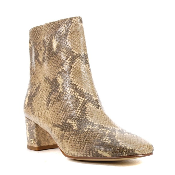 Sam Edelman Regaen Wheat/Exotic Snake Print Booties - Picture 2 of 3